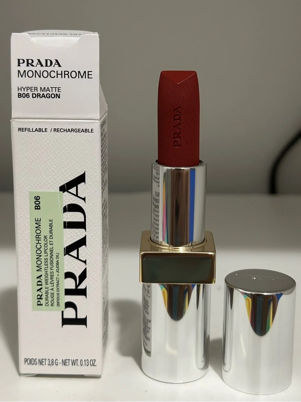 PRADA MONOCHROME HYPER MATTE LIPSTICK B06 DRAGON